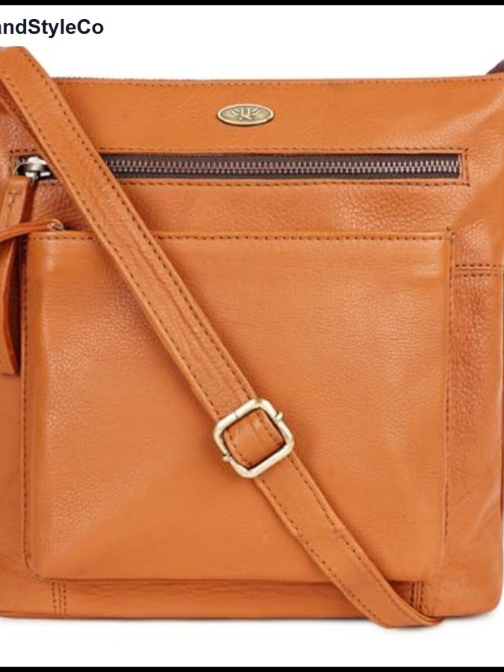Genuine Leather Crossbody Bag Sling Handcrafted Full-Grain Adjustable Strap